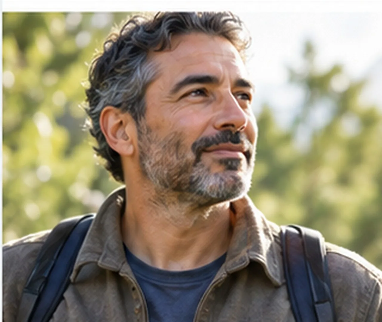 Adult male participant outdoors in a natural setting