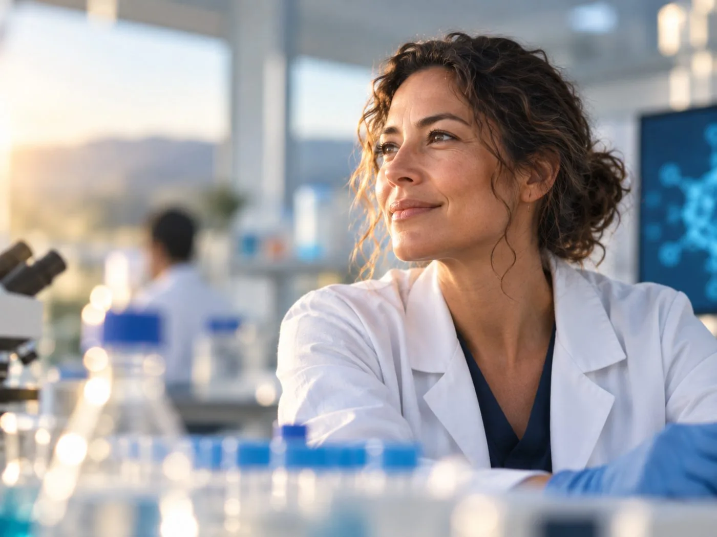 Female researcher in laboratory